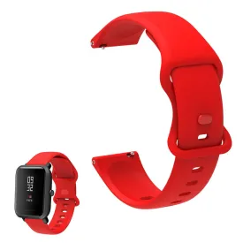 20mm Universal comfortable silicone watch strap - Red