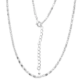 30 inch Diamond Shaped Ribbon Link Stainless Steel Chain