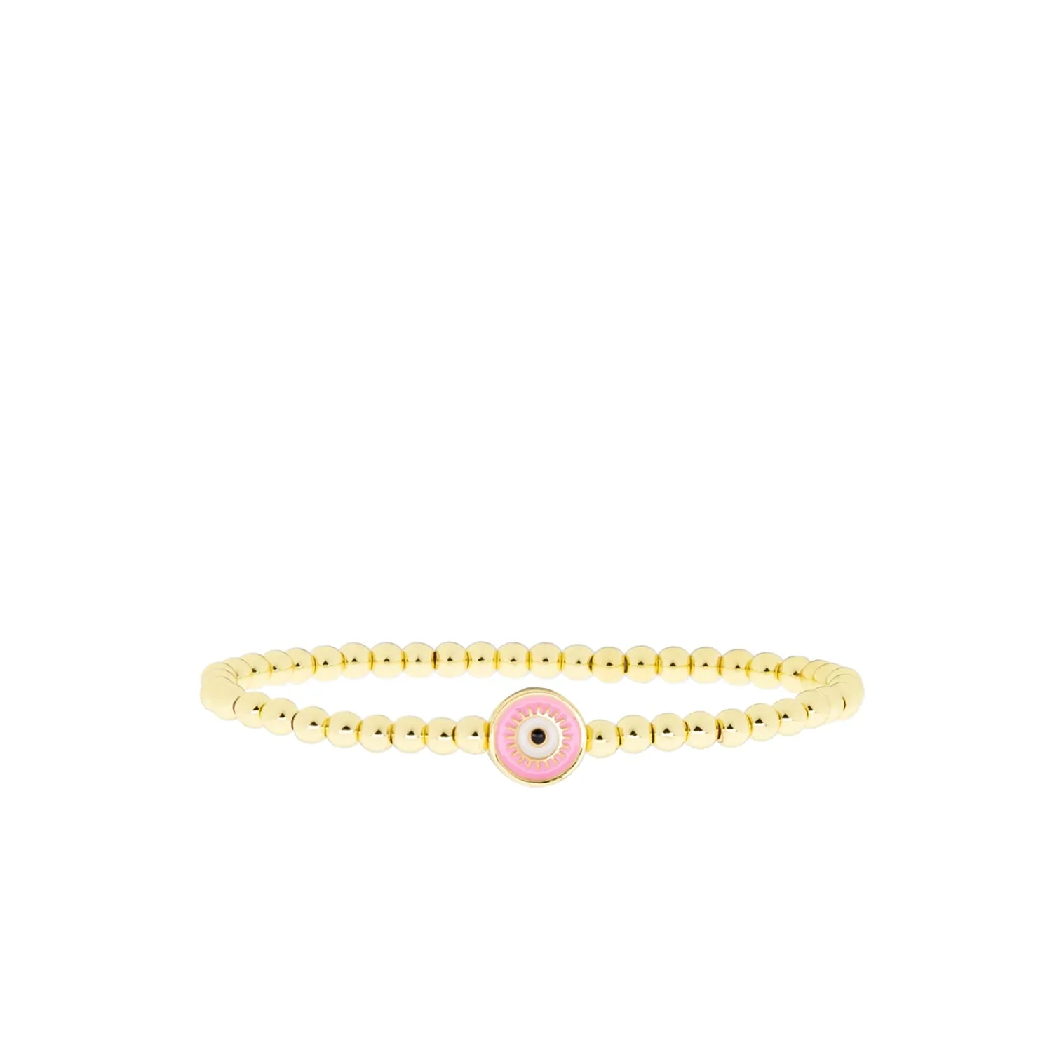 4mm ball bracelet with sunburst charm