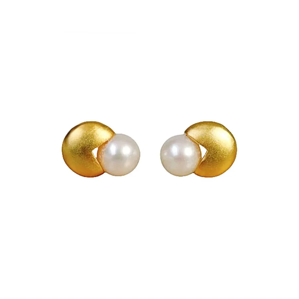 925 Silver Bean Pearl Earrings