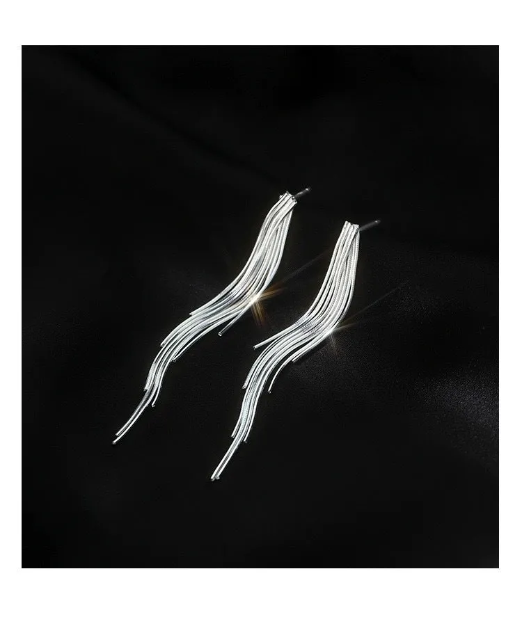 925 Silver Vintage Tassel Drop Earring