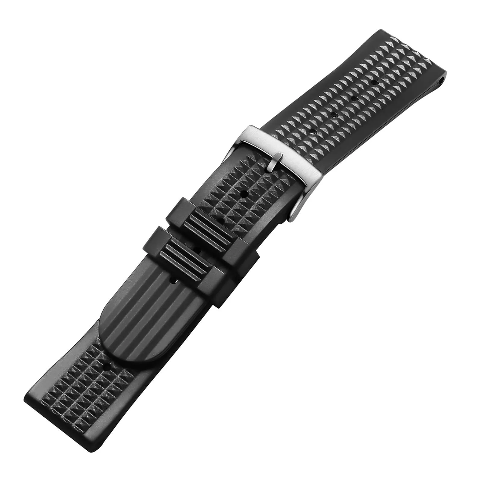 ADDIESDIVE Silicone Waffle Strap Black 20mm