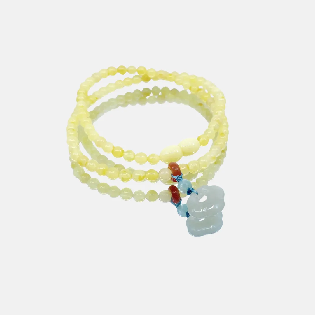 Amber Jade Longevity Necklace