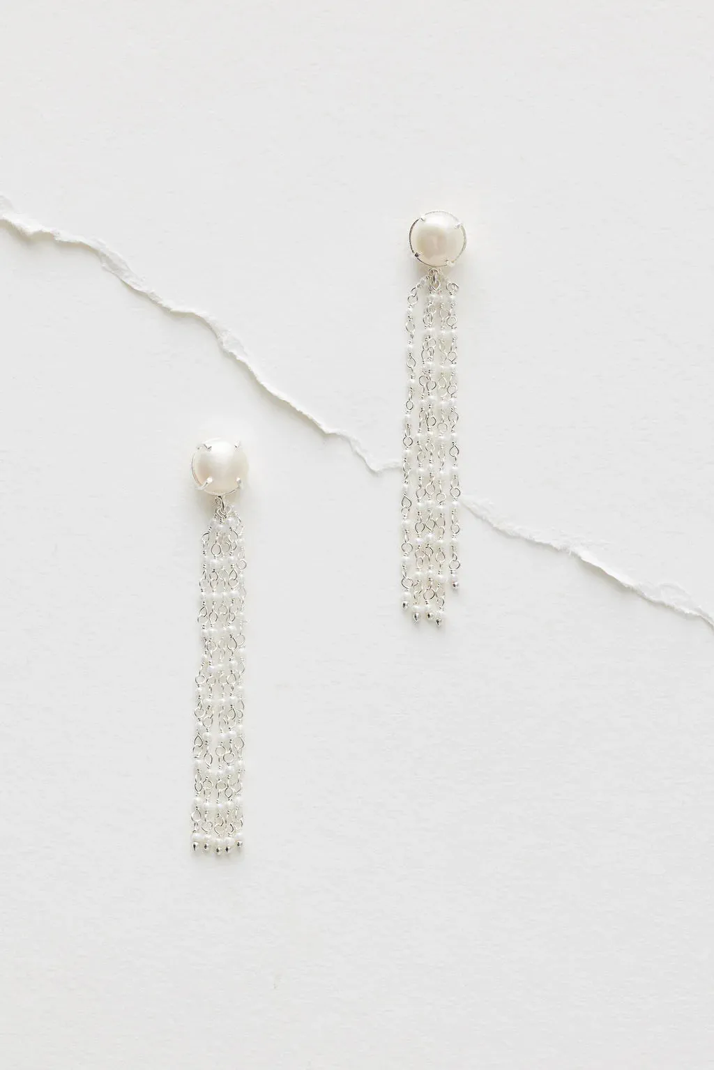 AMÉLIE GEORGE ISABEL - WEDDING EARRINGS - SILVER