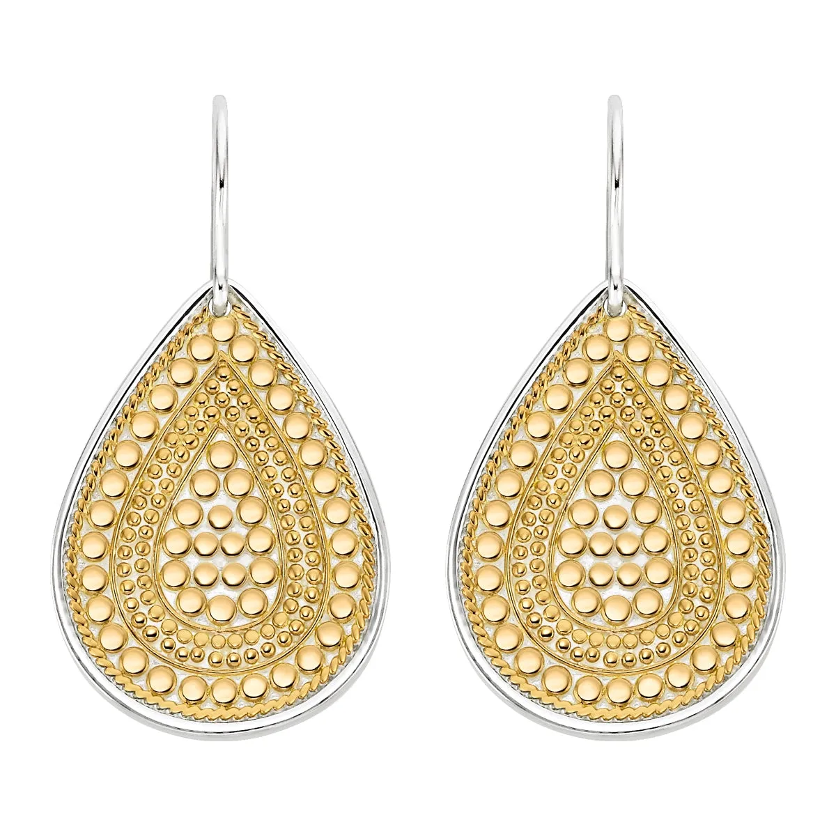 Anna Beck Beaded Teardrop Dangle Earrings - Gold Plated