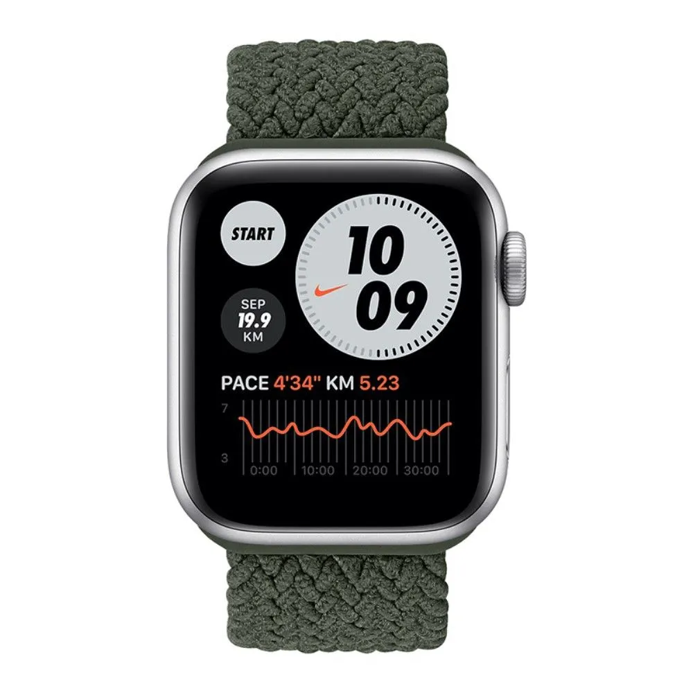 Apple Watch (41mm) elastic watch strap - Olive Green / Size: S