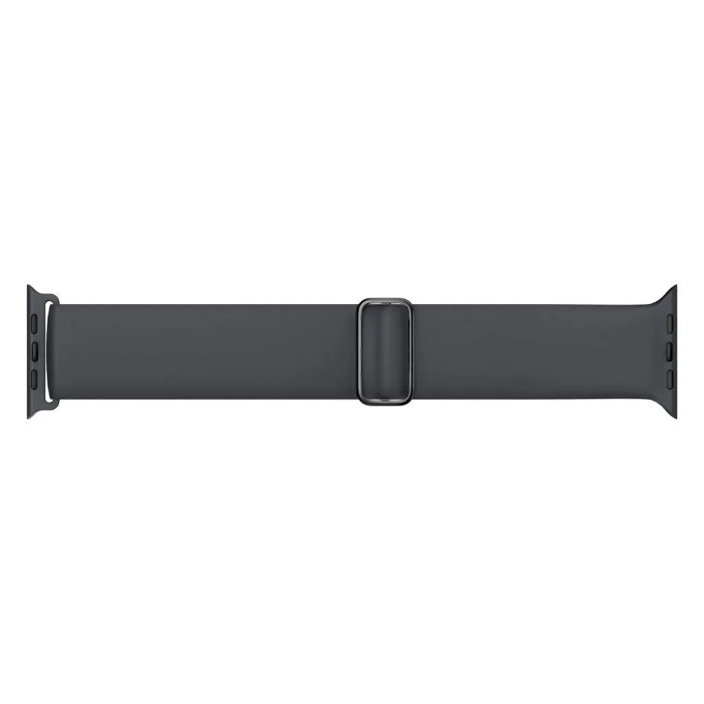 Apple Watch 44mm adjustable silicone watch strap - Dark Grey