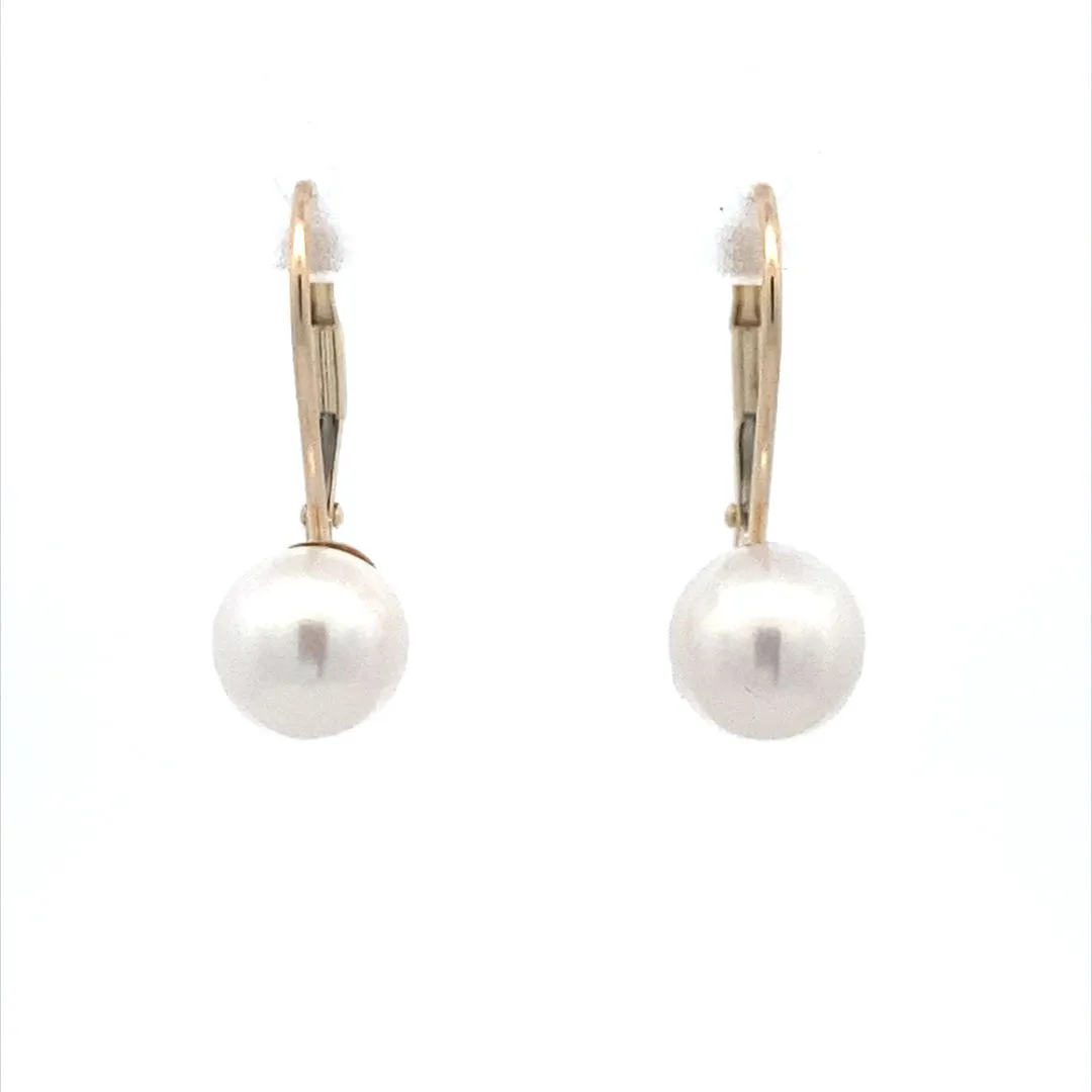 Beeghly & Co.Yellow Gold Pearl Drop Earrings