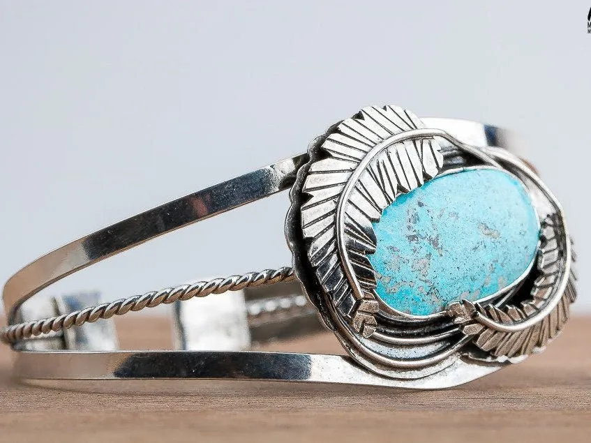 Blue Ridge Lightning Turquoise Cuff Bracelet