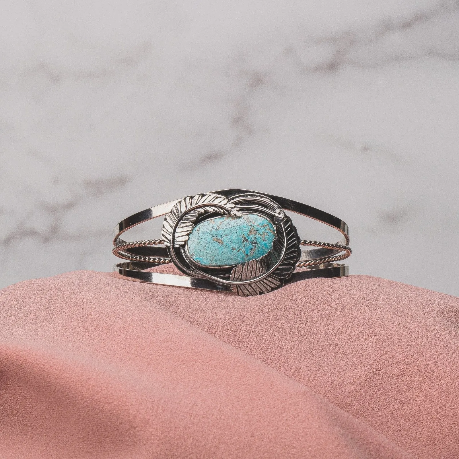 Blue Ridge Lightning Turquoise Cuff Bracelet