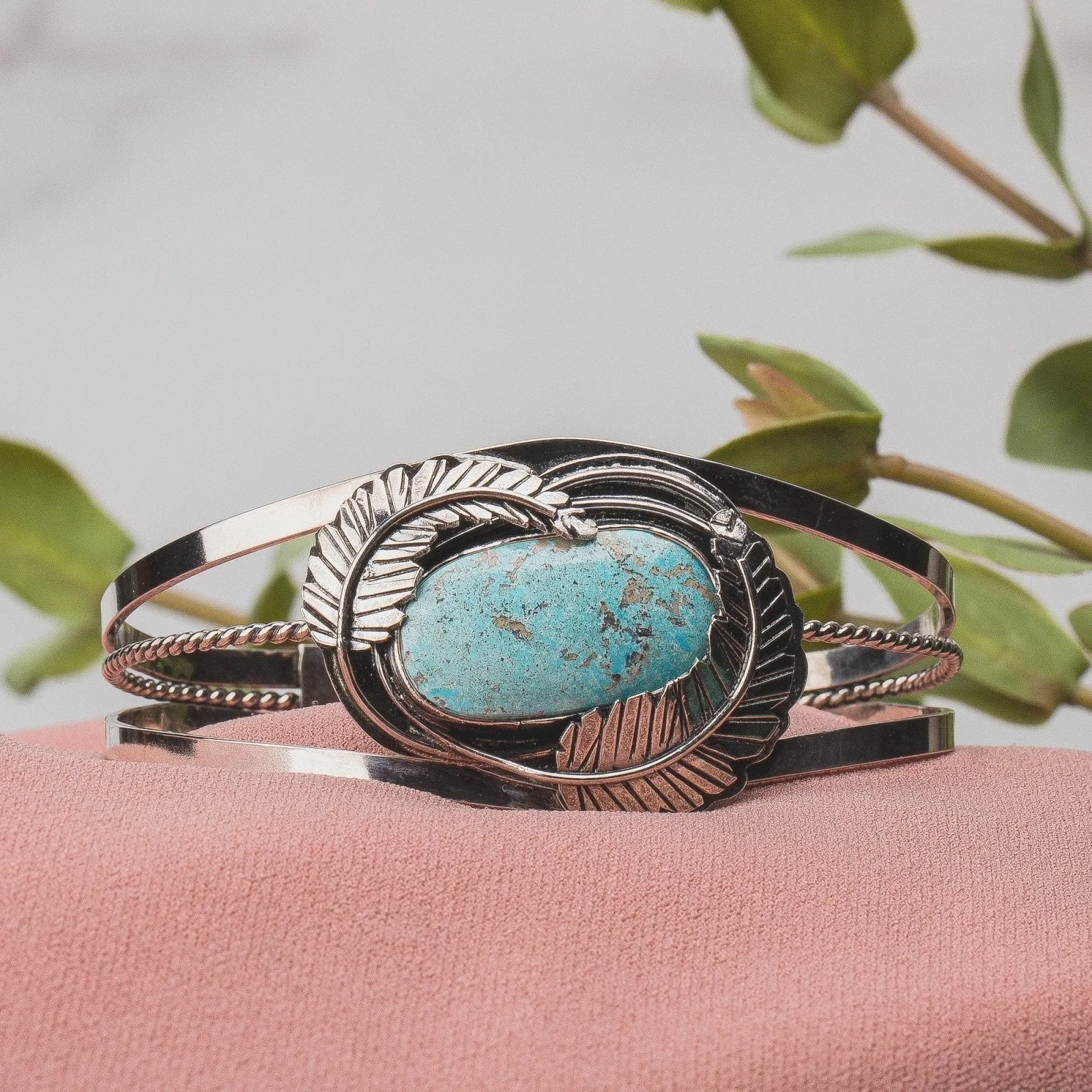 Blue Ridge Lightning Turquoise Cuff Bracelet