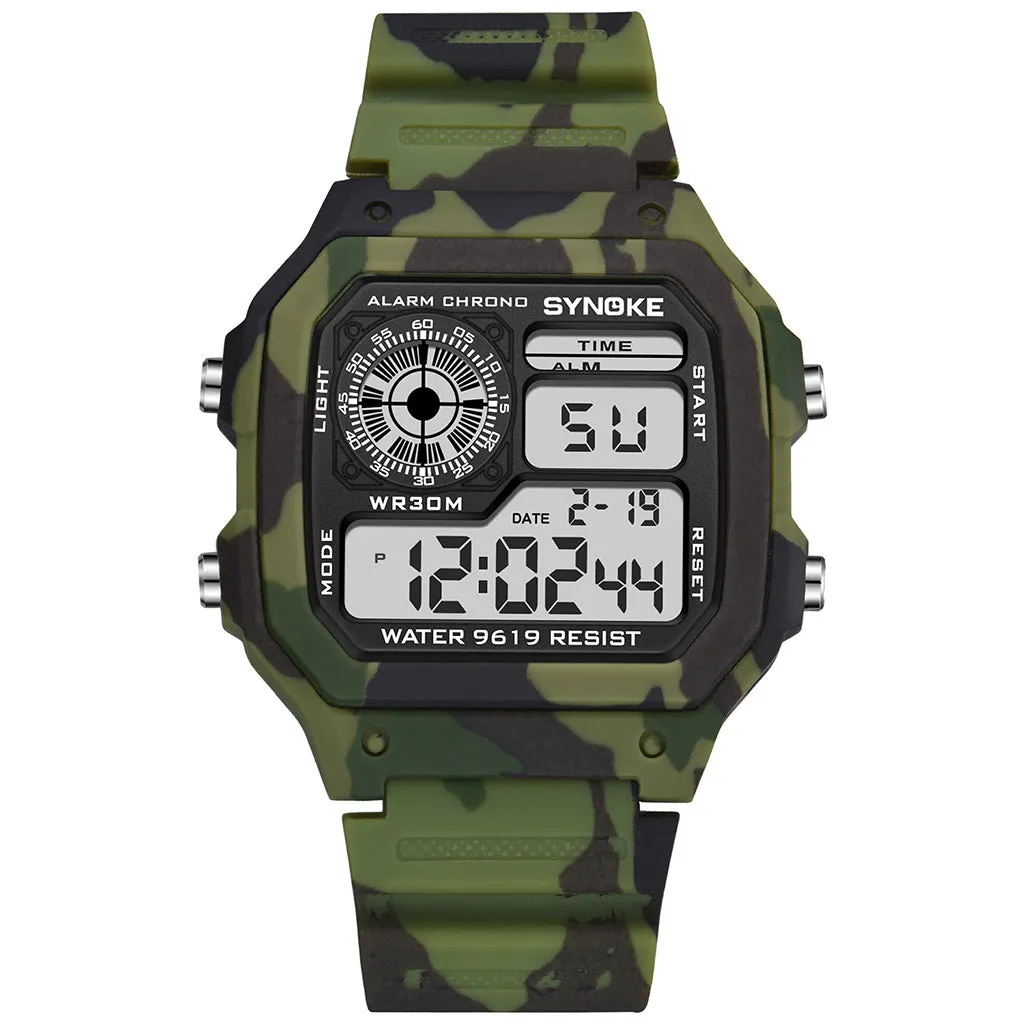 Electronic Watch Seven Colors Noctilucent Waterproof Sports Men