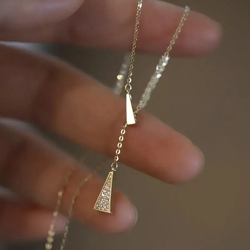 Elegant Triangle Pendant Necklace