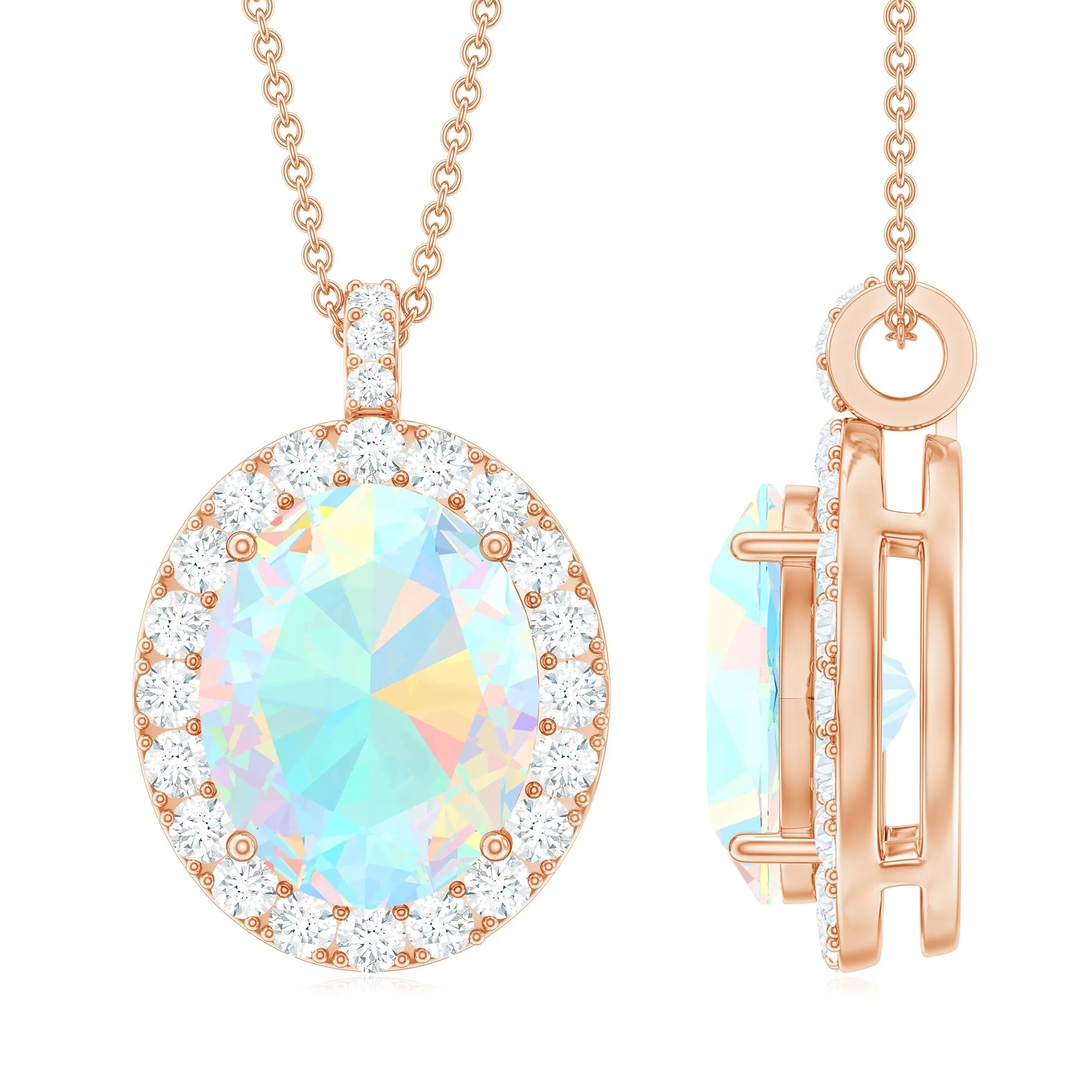 Ethiopian Opal Statement Pendant Necklace