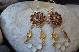 Flower Leverback Earrings