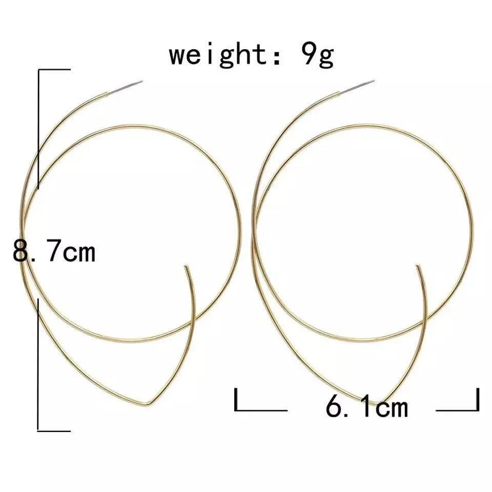 Geometric Gold Hoop Earrings (ON SALE )