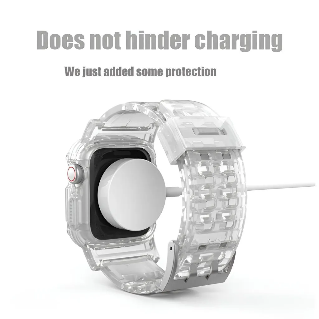 Glacier Transparent Silicone Stylish Band   Case