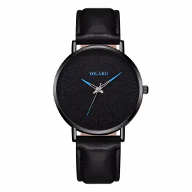 Hot Sale Men Leather Business Watches Luxury Casual YOLAKO Brand Male Sport Watch Quartz Clock Relogio Masculino