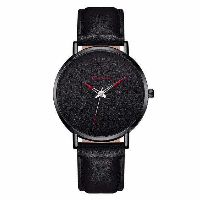 Hot Sale Men Leather Business Watches Luxury Casual YOLAKO Brand Male Sport Watch Quartz Clock Relogio Masculino