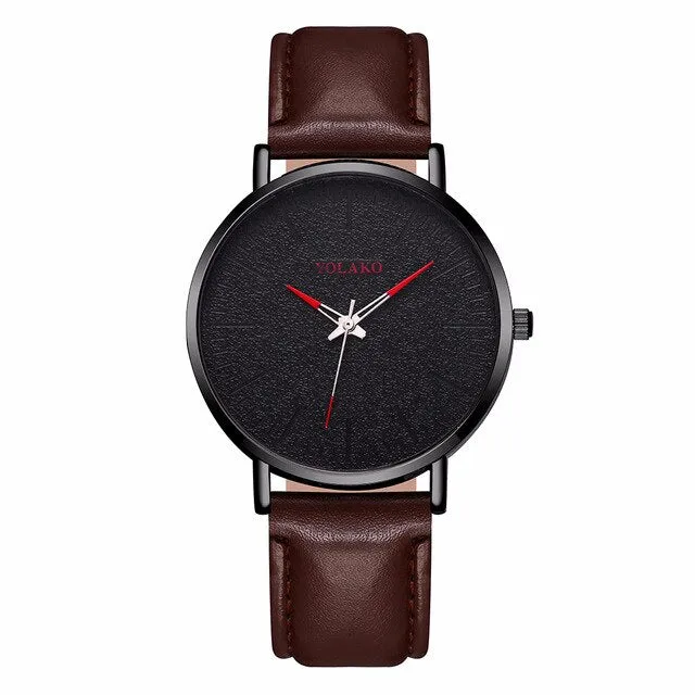 Hot Sale Men Leather Business Watches Luxury Casual YOLAKO Brand Male Sport Watch Quartz Clock Relogio Masculino