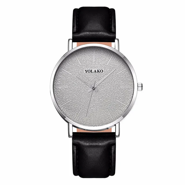 Hot Sale Men Leather Business Watches Luxury Casual YOLAKO Brand Male Sport Watch Quartz Clock Relogio Masculino