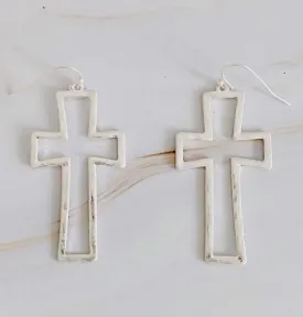 Jewelry - Dangle Cross Outlined Earrings