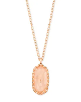 Kendra Scott Macrame Reid Statement Necklace - Rose Gold Blush Wood