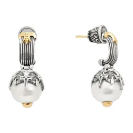 Konstantino Silver & 18K Gold Helmet Pearl Earrings