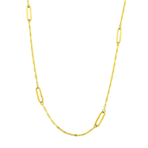 Long Link Station Necklace