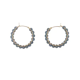 Medium Crystal Hoops