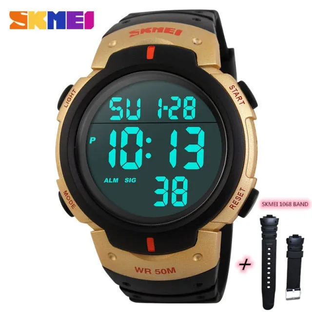 Men Ladies Sports Watches Chronos Countdown Watch Waterproof LED Digital Watch