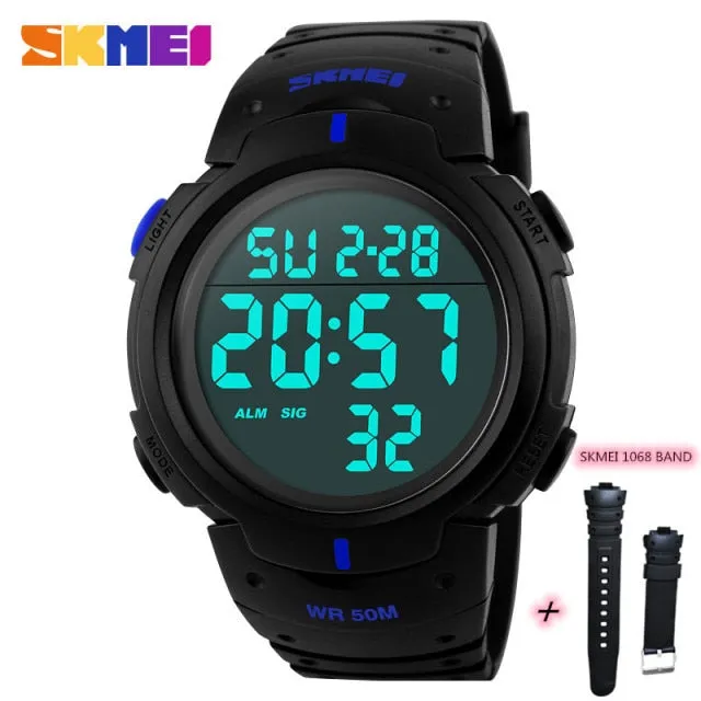 Men Ladies Sports Watches Chronos Countdown Watch Waterproof LED Digital Watch