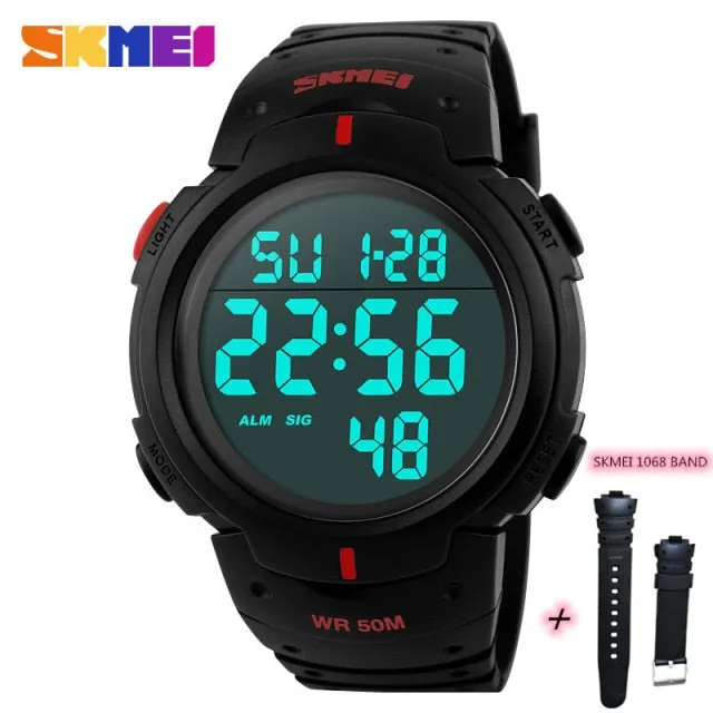 Men Ladies Sports Watches Chronos Countdown Watch Waterproof LED Digital Watch