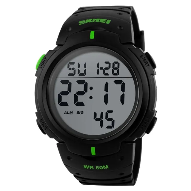 Men Ladies Sports Watches Chronos Countdown Watch Waterproof LED Digital Watch