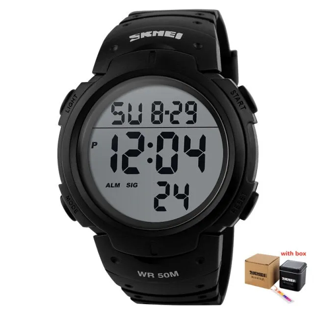 Men Ladies Sports Watches Chronos Countdown Watch Waterproof LED Digital Watch