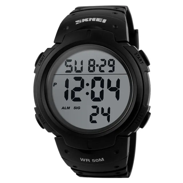 Men Ladies Sports Watches Chronos Countdown Watch Waterproof LED Digital Watch