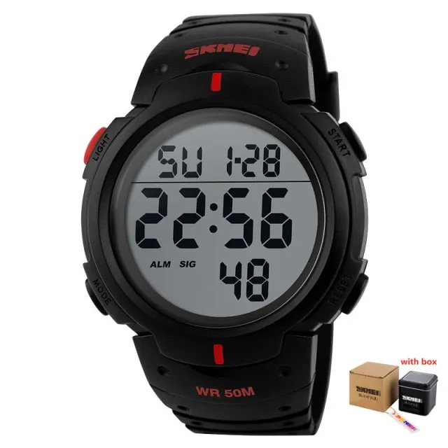 Men Ladies Sports Watches Chronos Countdown Watch Waterproof LED Digital Watch