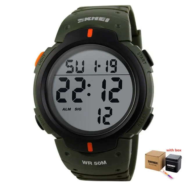 Men Ladies Sports Watches Chronos Countdown Watch Waterproof LED Digital Watch