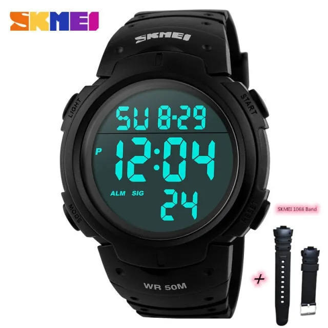 Men Ladies Sports Watches Chronos Countdown Watch Waterproof LED Digital Watch