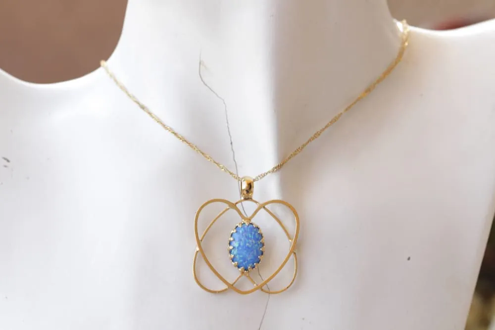 OPAL HEART NECKLACE