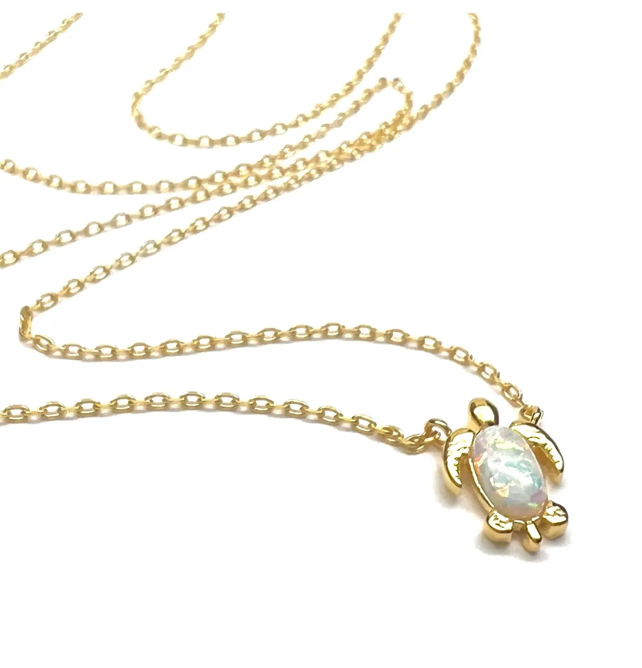 Opal Sea Turtle Necklace