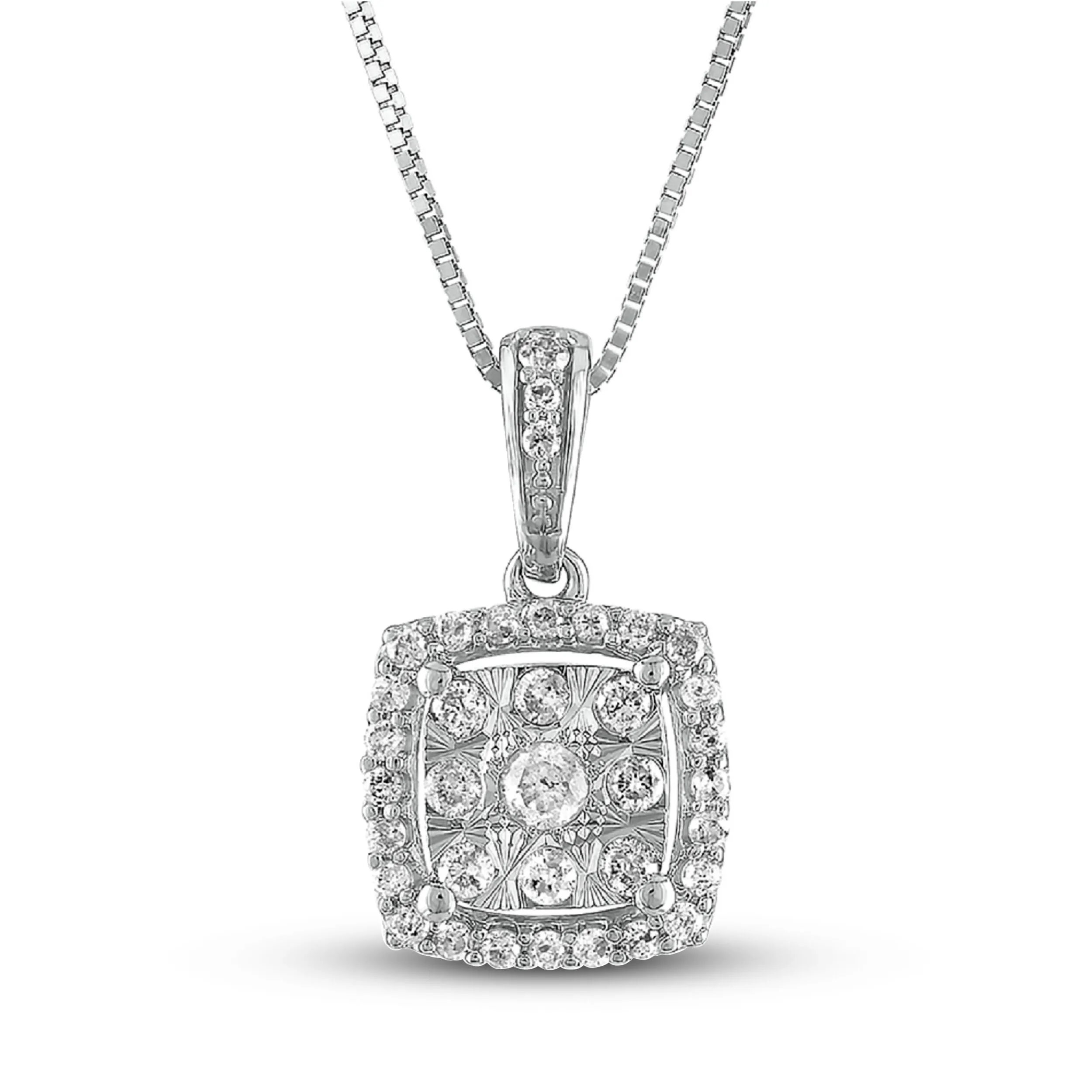 Pre-Owned Kay 1/4ct Diamond Necklace in 10K White Gold