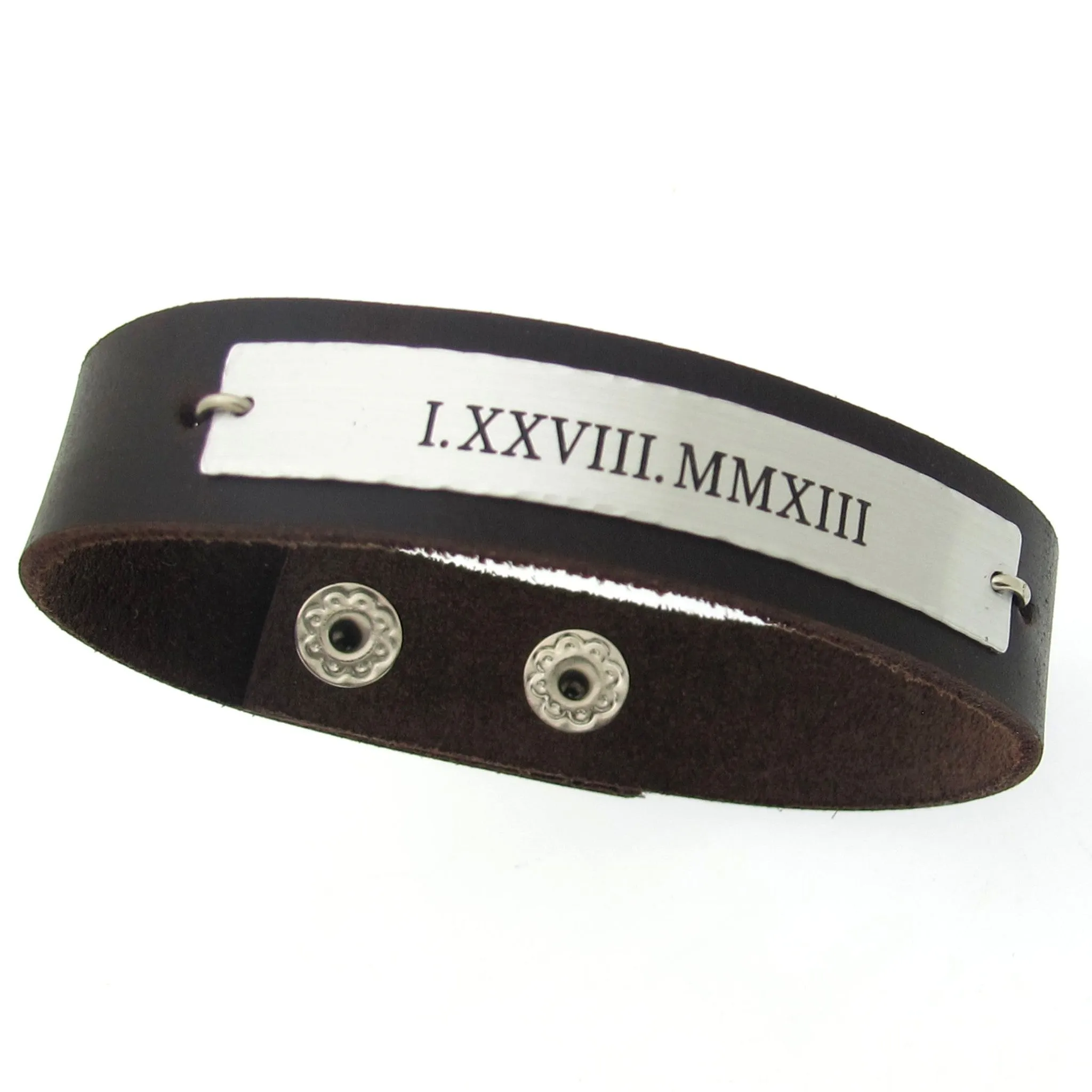 Roman Numeral Bracelet - anniversary Gift for Him