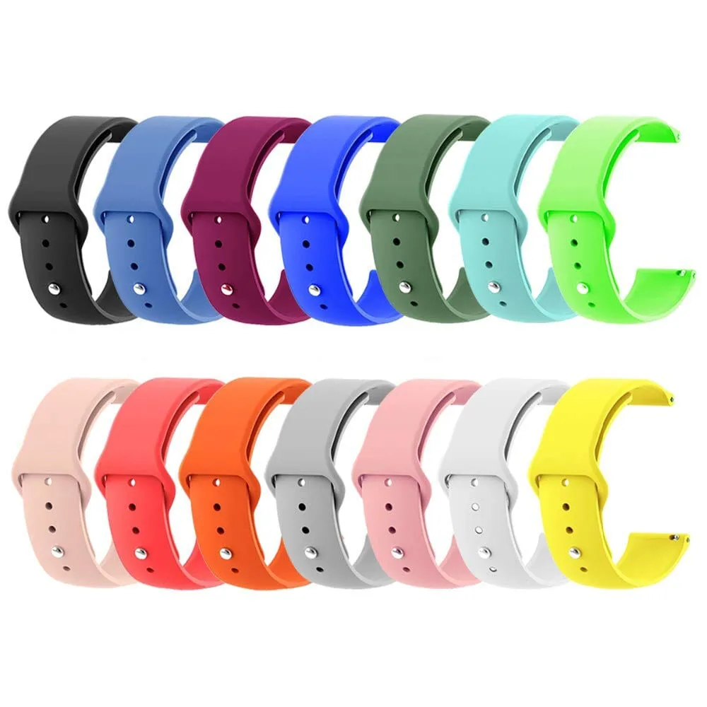 Silicone Button Style Watch Straps Compatible with Garmin Venu 2 Plus