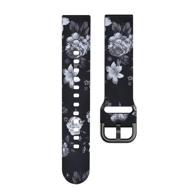 Silicone Pattern Watch Straps compatible with the Huawei Honor S1