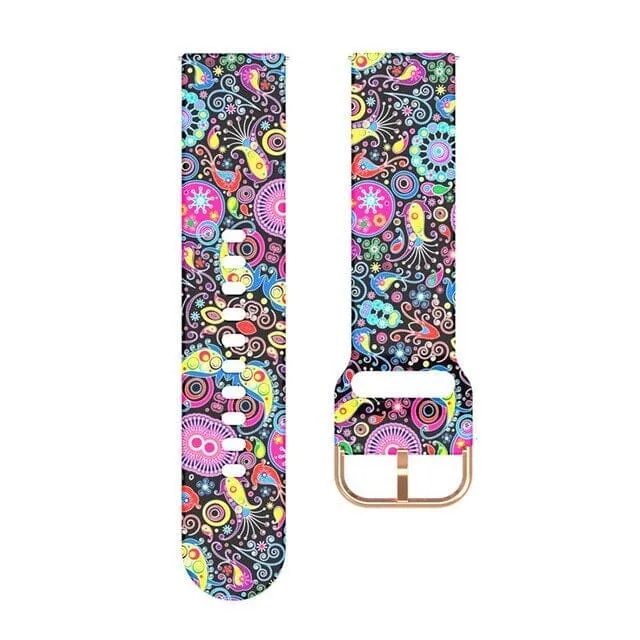 Silicone Pattern Watch Straps compatible with the Huawei Honor S1