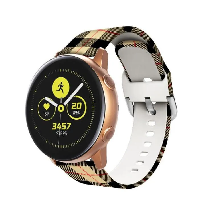 Silicone Pattern Watch Straps compatible with the Samsung 20mm Range