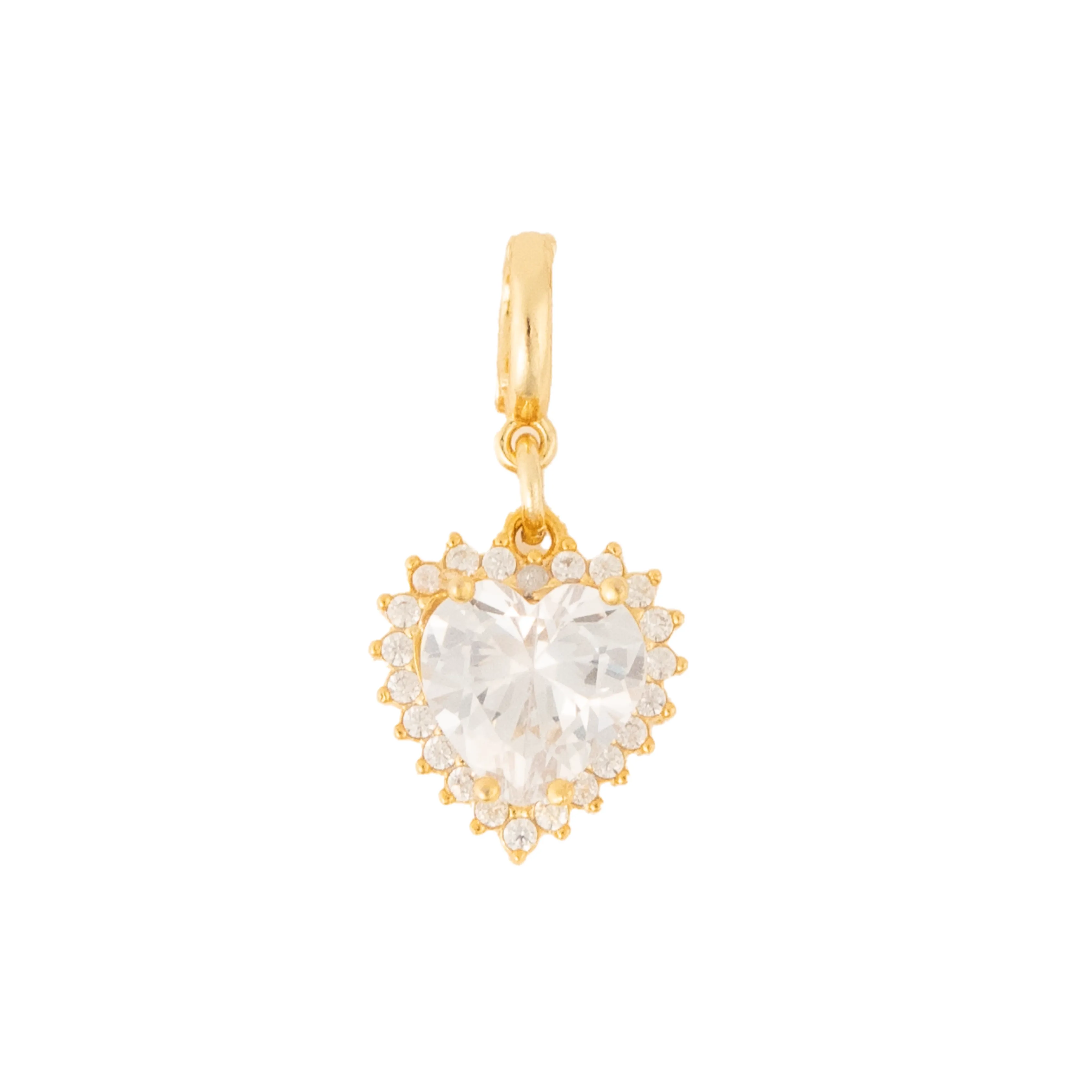 Statement Clear CZ Heart Charm