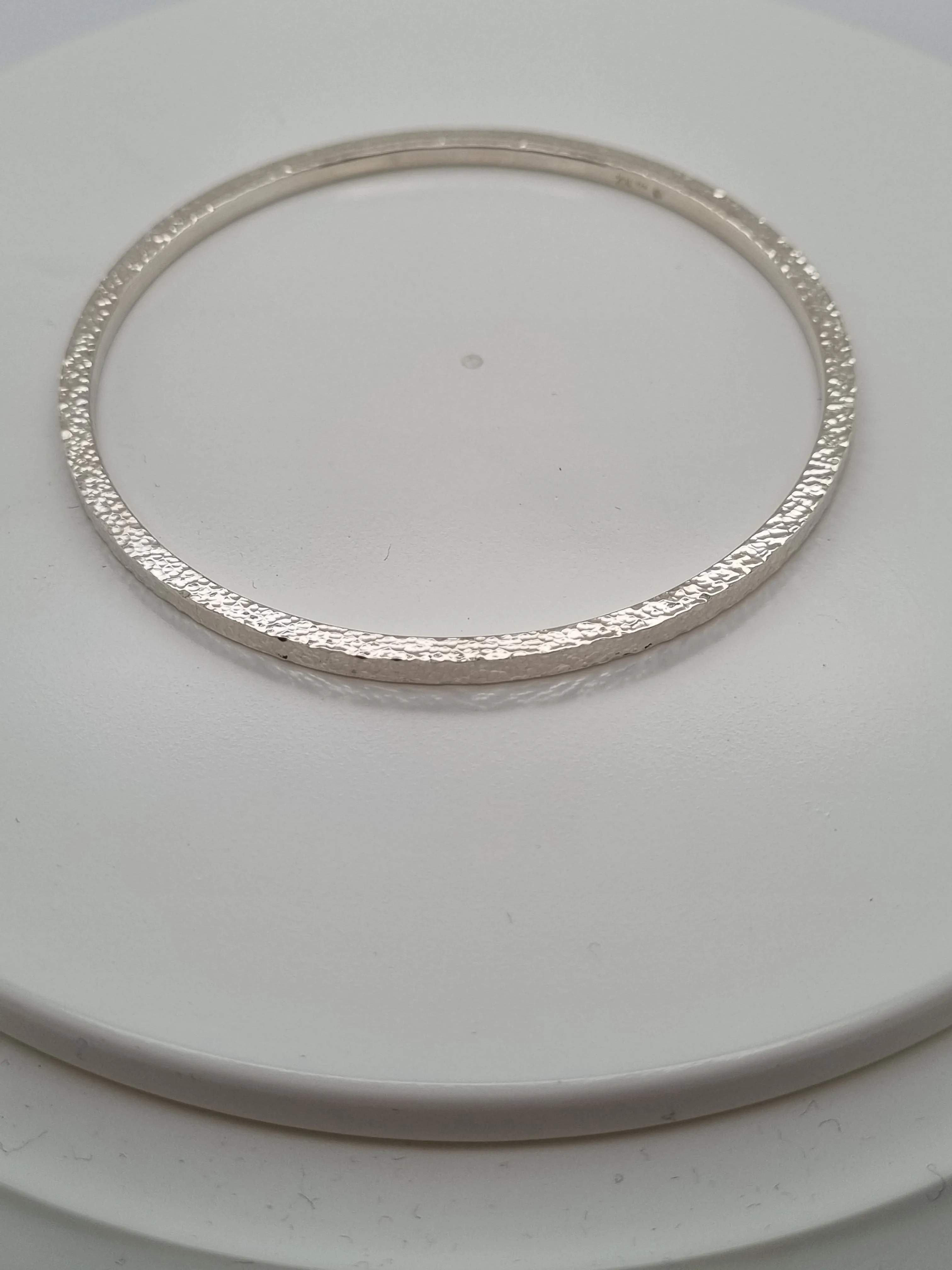 Sterling Silver textured Bangle