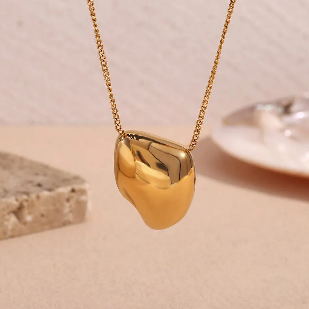 Trendy Gold Pendant Necklace - Mood Tracker Jewelry for Women